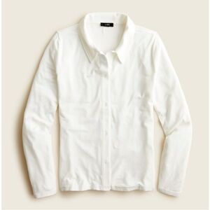 NWT J Crew Women’s White Button Down Modal Shirt Sz Small